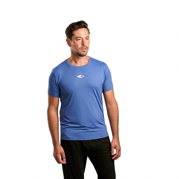 FLEX2 JDM ACTIVE Moisture-wicking blue performance t-shirt for men