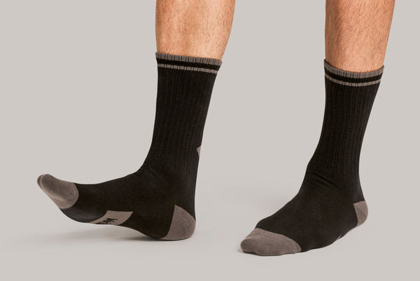 SOX1 – Men's Active Socks – Black and Gray