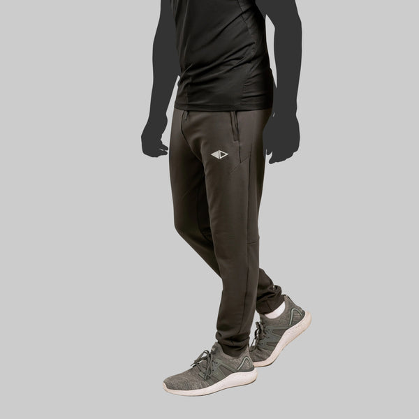 RELAX2 JDM ACTIVE gray ribbed pants with tapered leg design