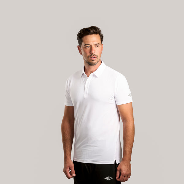 ONYX2 – Men’s Polo Shirt – Stretch Short Sleeve – White